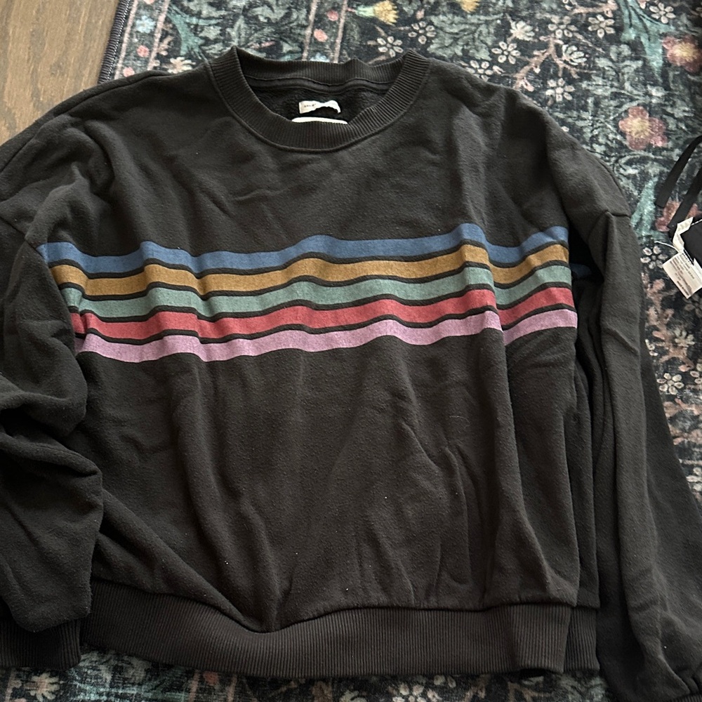 American Eagle Rainbow Striped cropped sweatshirt